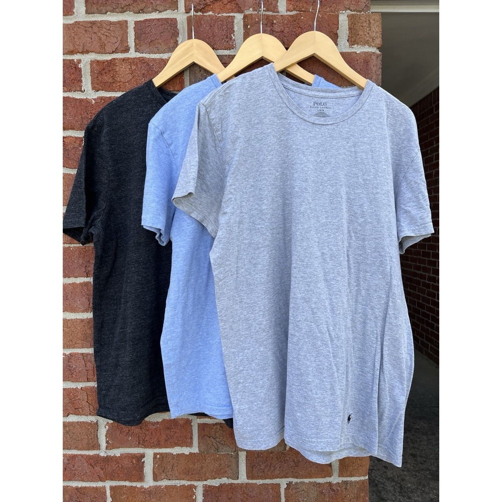 Lot of 3 Polo Ralph Lauren Men's sz Large Short Sleeve Crew Neck T-Shirts